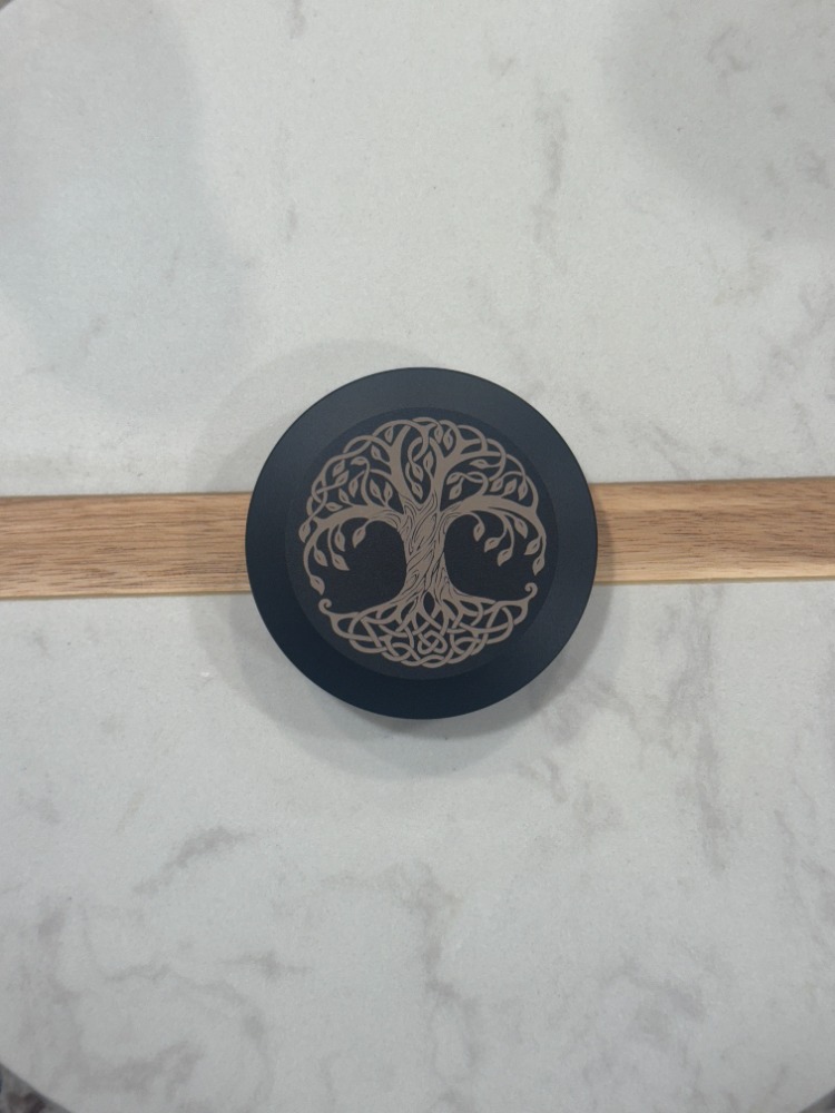 Tree design laser engraved metal coaster - Cache County Utah